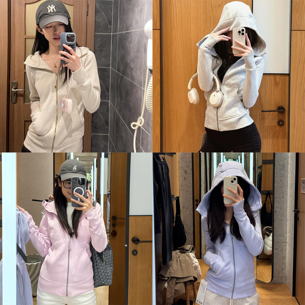 In Stock! 2025 New Model Scuba Women's Zip-Up Hoodie, Slim Fit Fleece-Lined Sweatshirt Cardigan Jacket