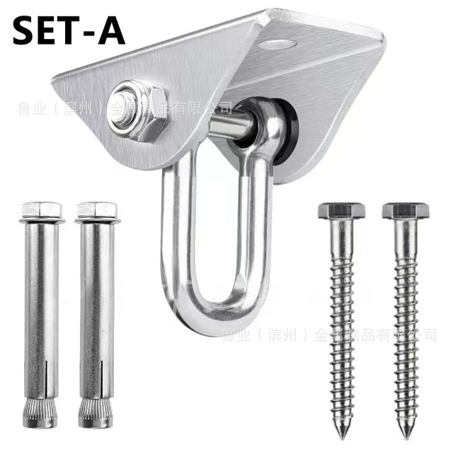 吊床挂钩304不锈钢旋转空中瑜伽沙袋包秋千空中吊床椅固定盘挂钩