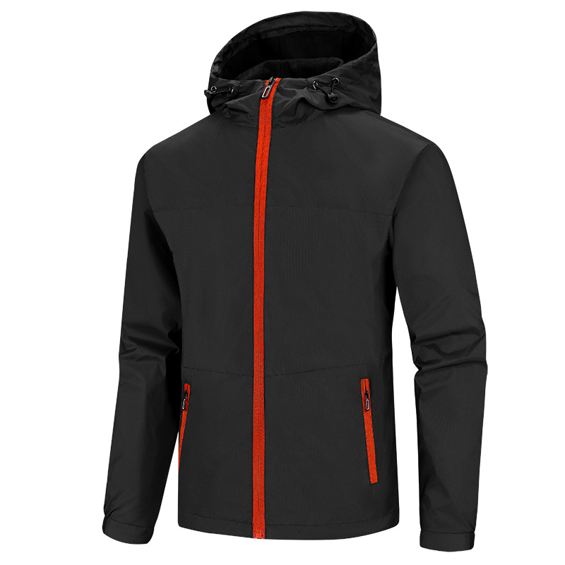 Cardigan fin à capuche pour homme, veste zippée, vêtements de sport décontractés de couleur unie, printemps et automne_voghion.com