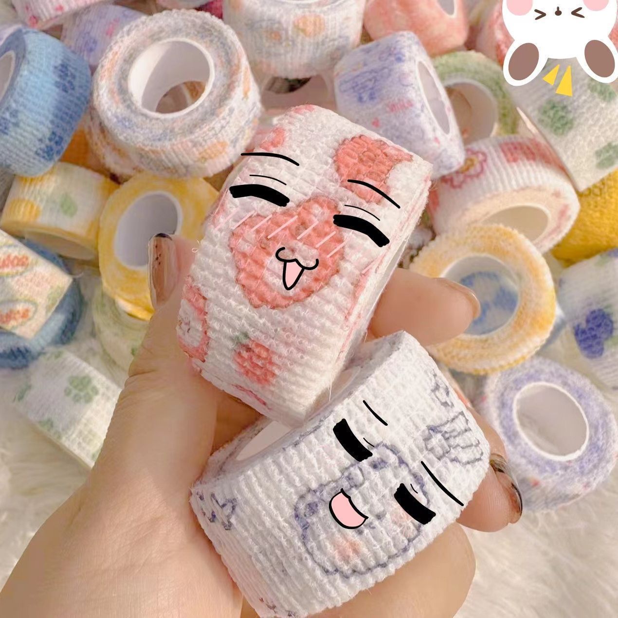 高颜值手指绷带女学生防茧保护绷带写字作业自粘运动卷装专业