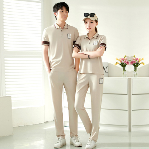 Summer Leisure Set for Men and Women, Couples' Fashion Square Dance Group Purchase Two-Piece Printed Short Sleeve Plus Size