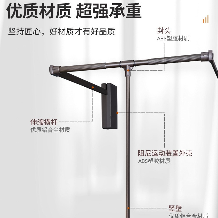 Guardarropa, armario, barra colgante desplegable, barra colgante elevadora de armario, barra de ropa telescópica desplegable, barra de ropa