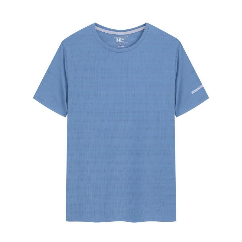 Ropa de trabajo de verano camiseta de hielo de secado rápido cuello redondo logotipo de manga corta ropa de trabajo corporativa deportiva image 9