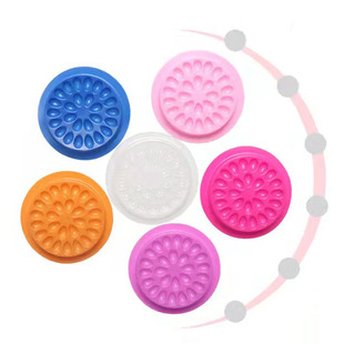 Foreign trade New Factory Direct color flower plate false eyelash grafting glue tray pink PVC gasket wholesale