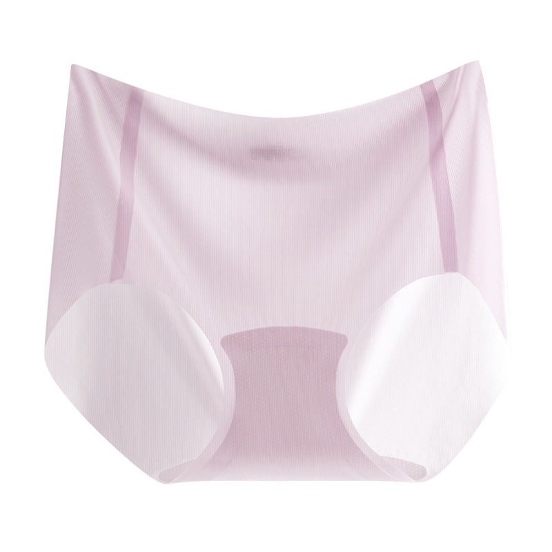 Bragas de lápiz labial ultrafino de secado rápido sin costuras para mujer, máscara de cintura media para niña de seda de hielo de verano, calzoncillos de entrepierna de algodón para niñas portátiles