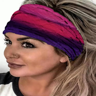 Gradient Hair Band Outdoor Running Headscarf Sports Fitness Yoga Headscarf Headband Sweat-Absorbent Anti-Perspirant Band Forehead Protector Headband
