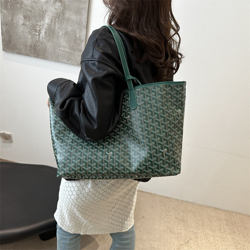 tote bag dog teeth tote bag, large capacity women's all-matching portable bag, single shoulder shopping bag, classic women's bag