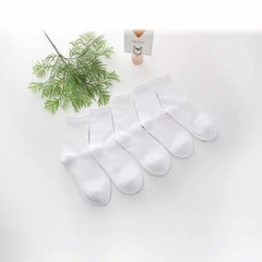 全棉童襪兒童襪子純色棉襪黑色白色學生襪代發款