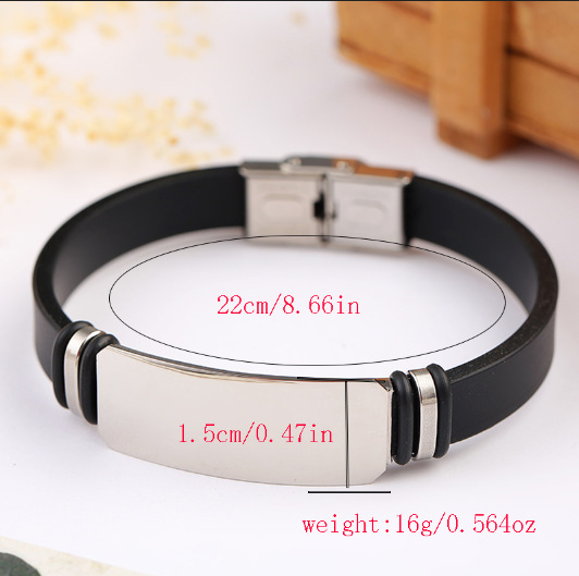 Ventas transfronterizas de caliente Europa y América personalidad simple pulsera de baloncesto de acero de aluminio pulsera de acero inoxidable