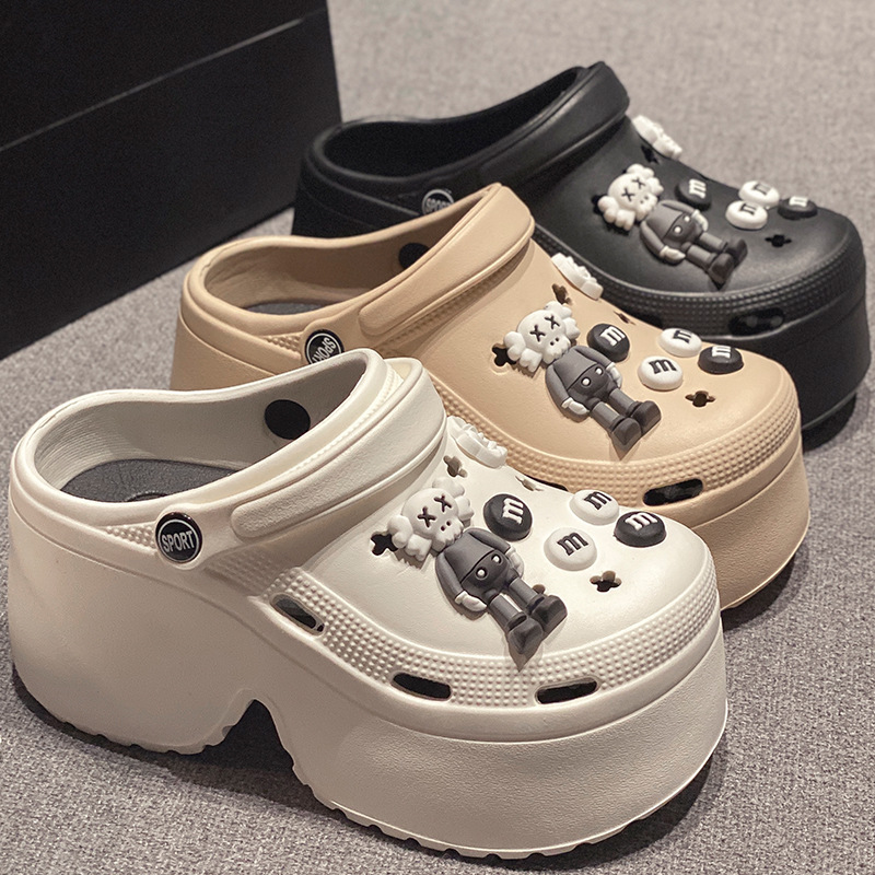 Thick-Soled Clogs for Women 2024 Non-Slip Beach Height-Increasing Eva Closed-Toe Sandals Slippers for Women Outdoor Wear Couple Style Thick-Soled Clogs for Women 2024 Non-Slip Beach Height-Increasing Eva Closed-Toe Sandals Slippers for Women Outdoor Wear Couple Style