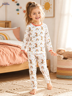 Little maven (Cross-border trading), (Wholesale), children's pijama, autumn long-sleeve, set