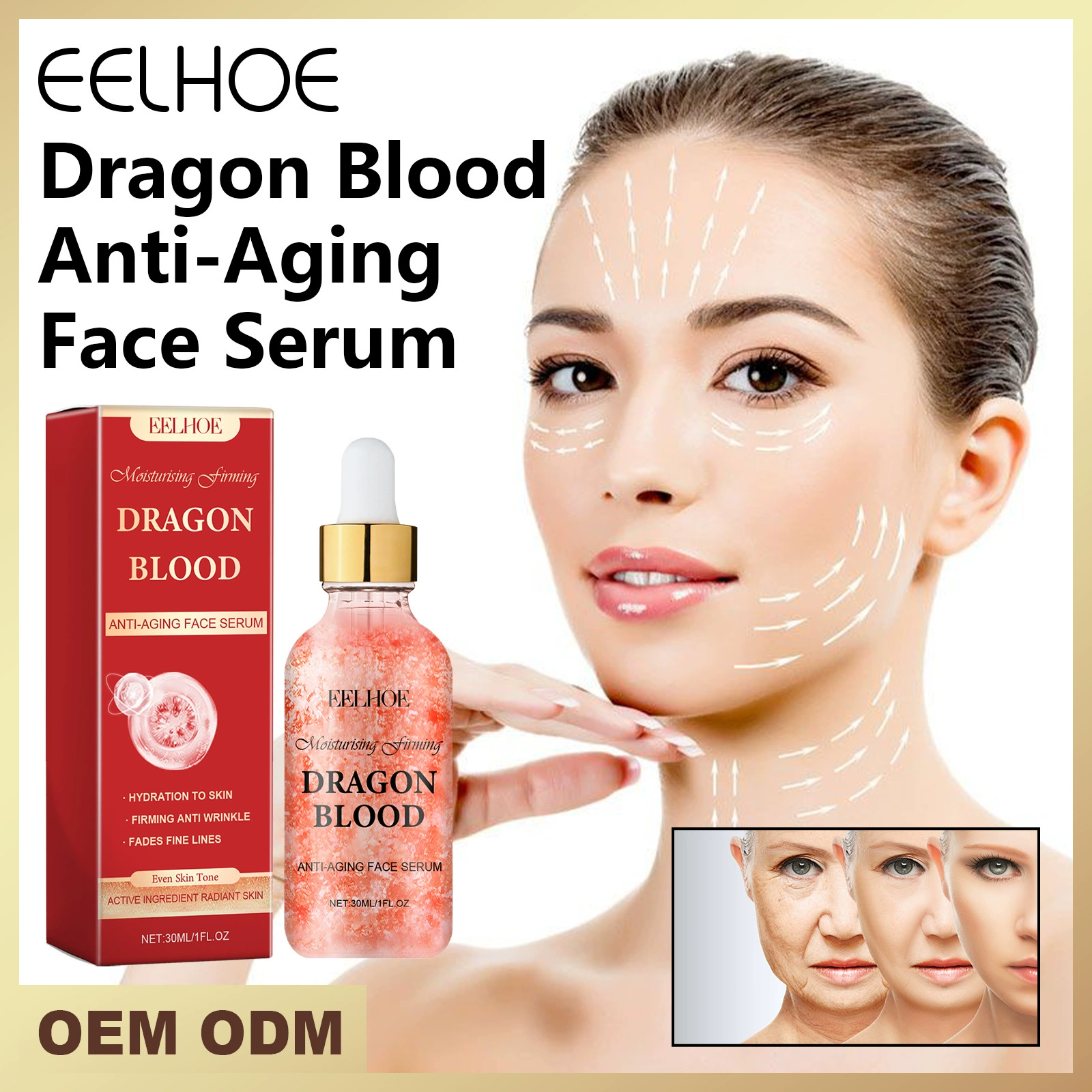 Эссенция для ухода за кожей лица EELHOE Dragon Blood увлажняет, подтягивает, смягчает, разглаживает и улучшает текстуру кожи.