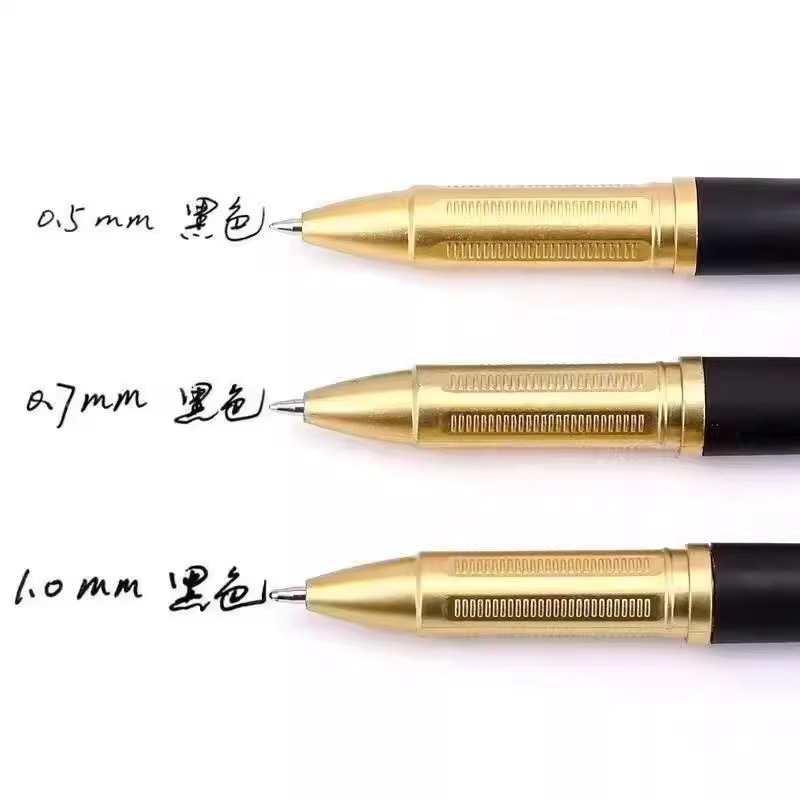 商务办公签字笔大容量高档加粗中性笔学生练字黑色0.5/0.7/1.0mm|undefined