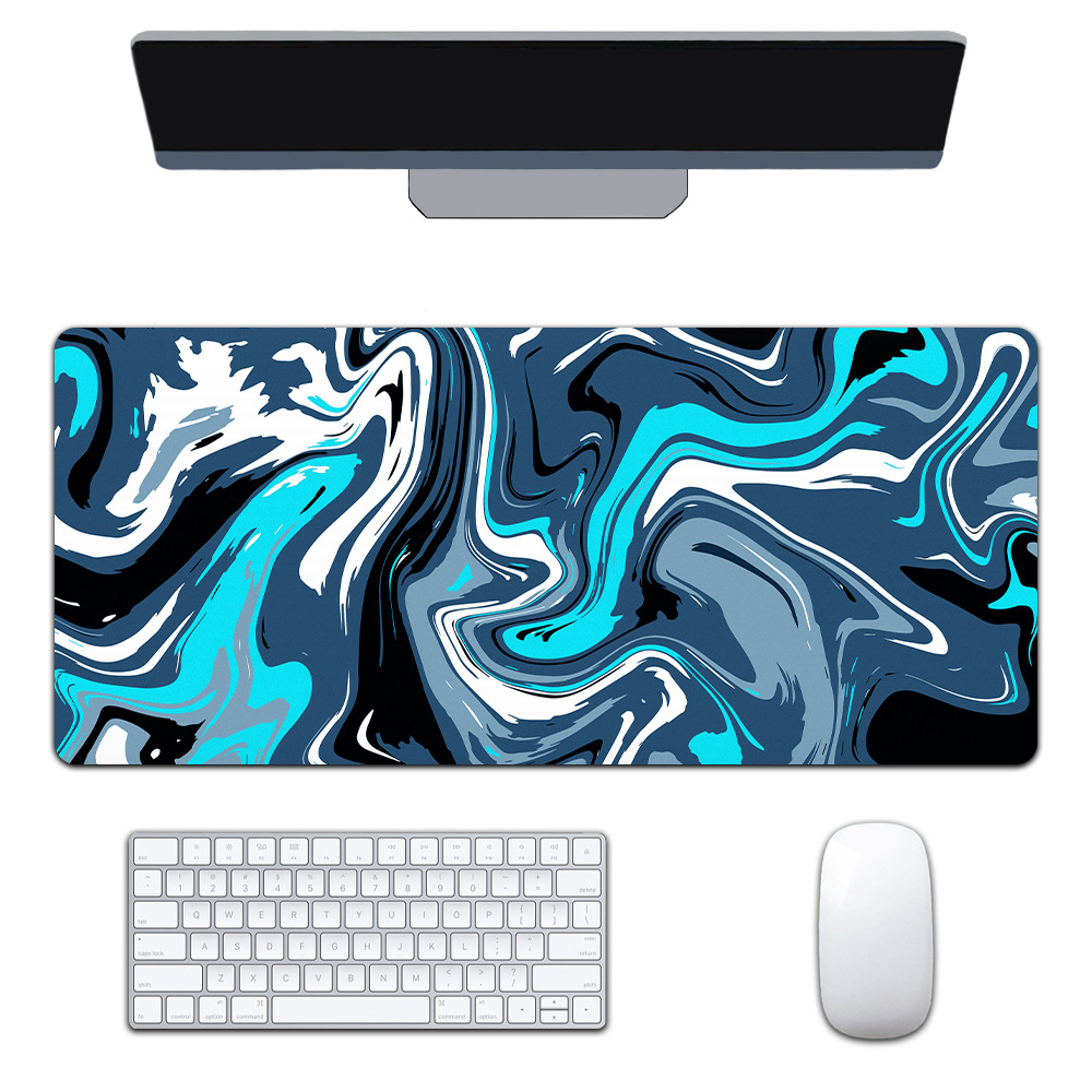 Mapa de calor transfronterizo extra-grande juego engrosado Oficina abstracto viento fluido colorido expansión corrugado mouse pad patrón personalizable