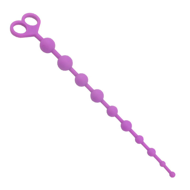 Smiley Face Anal Beads, Silicone Beaded Anal Toy, Colorful Design — detail image 14