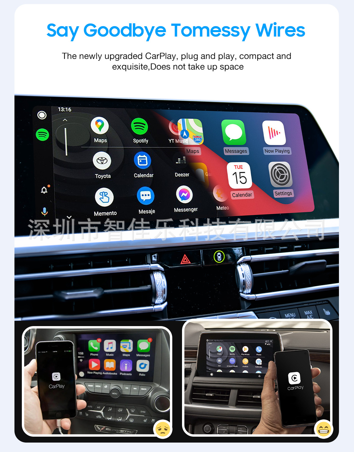 Cross-Border Best-Selling Four-In-One Wireless Carplay Box for Android and Apple, Android Mirroring Screen Projection, In-Car Smart Device