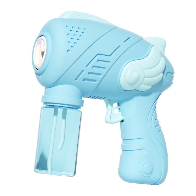 Internet celebridad agujero único Ángel máquina de burbujas automática Gatlin no fugas pistola de burbujas de juguete eléctrico para niños puesto de mercancías
