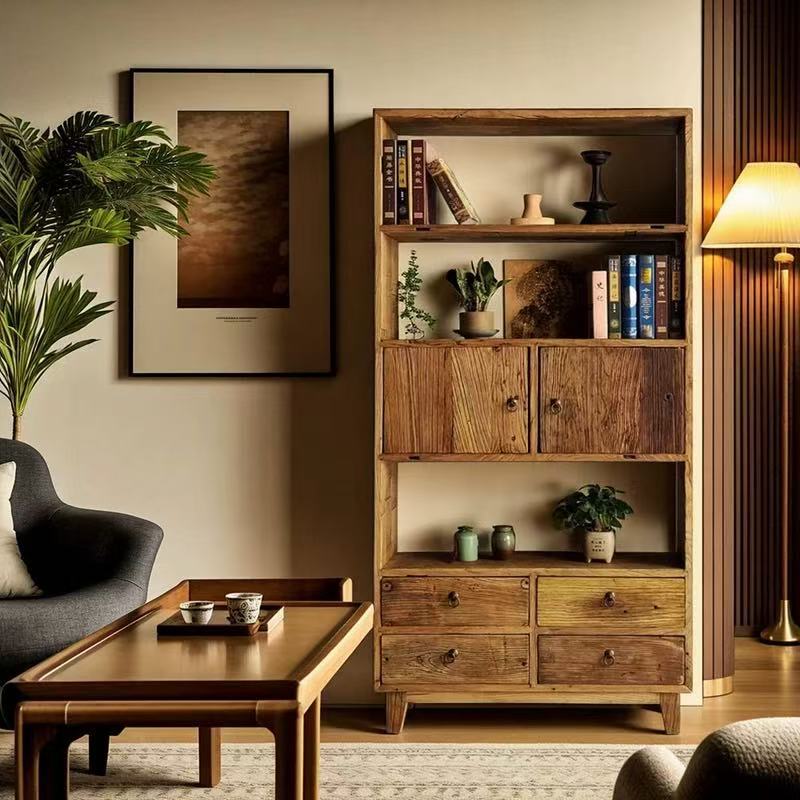 Old Elm Hotel B&B Antique Shelf Duobao Pavilion Tea Display Cabinet New Chinese Style Storage Rack Living Room Bookshelf