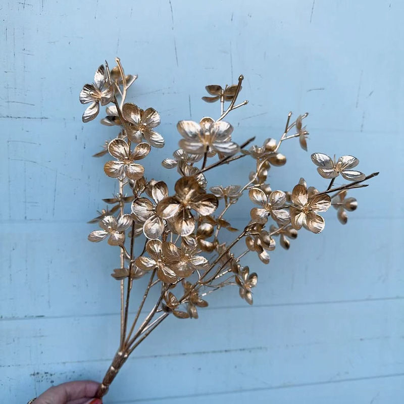 把束金色仿真花年宵花材 新年福桶插花装饰 把束尤加利外贸专供|undefined