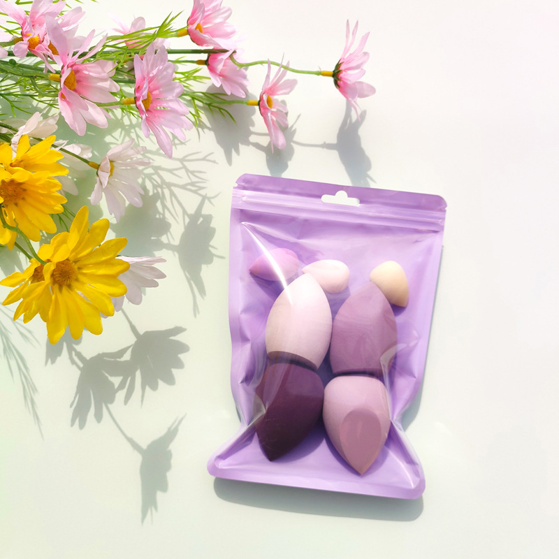 Explosiones transfronterizas 11 piezas 7 piezas de huevos de belleza flocado polvo combinado bolsas de color no comer polvo, huevos de belleza húmedos y secos image 13