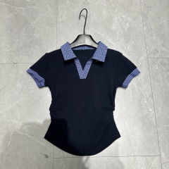 小个子学院风蓬蓬裙套装夏季POLO领短袖t恤+花苞短裙半身裙两件套