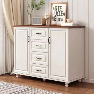 Light Luxury Internet Celebrity Chest of Drawers Storage Cabinet American Imitation Solid Wood Storage Cabinet Living Room Storage Cabinet Bedroom Simple Five-Drawer Cabinet