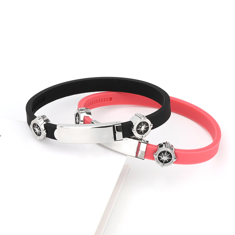 Cross-border Hot-selling Couple Model Wireless Negative Ion Silicone Bracelet Energy Balance Outdoor Sports Wristband Bracelet Decoration
