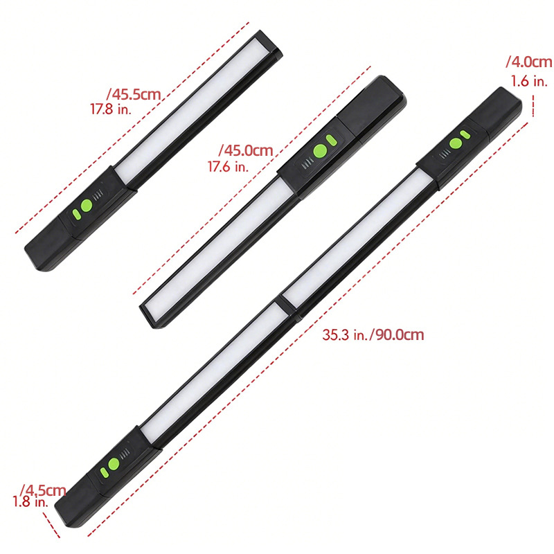 In-Stock Cross-Border Automotive Work Light Rechargeable 1200Lm Aluminum Alloy Strip Light Led Hood Inspection Light Customizable