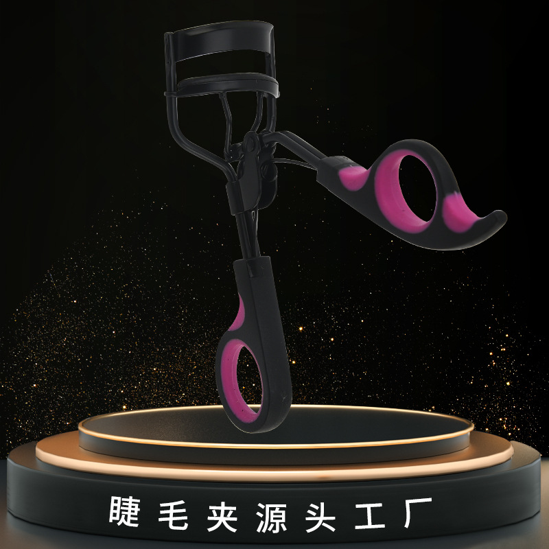 Personalizado de fábrica, portátil, local, de larga duración, gran angular, enchapado de plástico para principiantes, rizador de pestañas sin pellizco