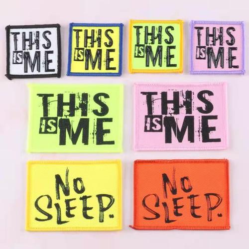 New English Alphanumeric Cloth Label Offset Color Cloth Sticker Rectangular Clothing DIY Color Washable Label