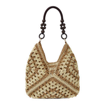 Large Capacity Woven Bag For Women 2025 New Summer Beach Vacation Straw Bag Versatile Commuter Shoulder Tote Bag - Thumbnail 8