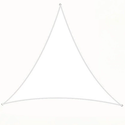 Triangular Sunshade Sail, Cultural Tourism Landscape Canopy, Market Commercial Street Rainproof and Sunproof Tensile Sunshade Sail, Beautiful Decorative Display (Avtomobil yan çətirləri) - white-equilateral-triangle-22-2m