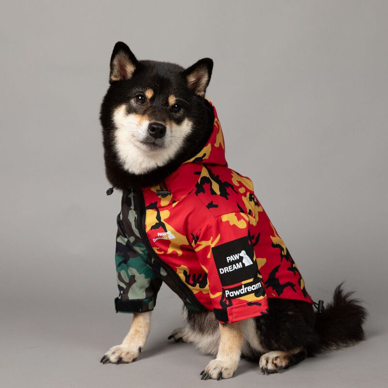 Paw Dream Trendy Windproof and Rainproof North Face Dog Raincoat for Large Dogs Dog Pet Jacket