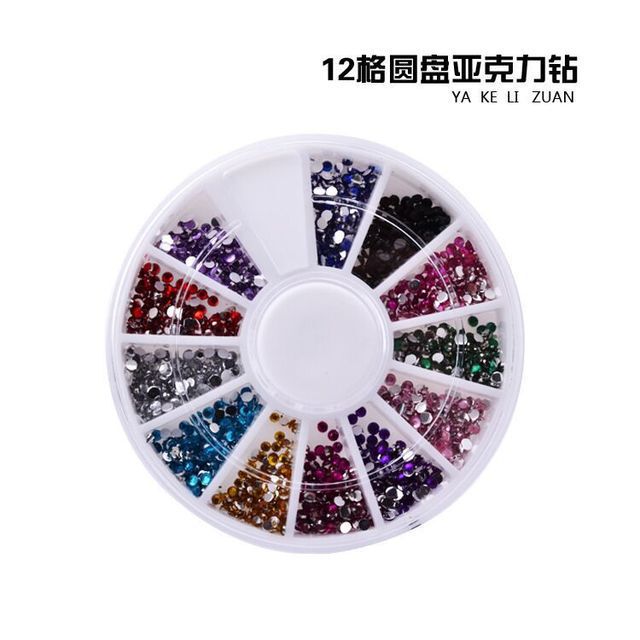 Nail art disc colored diamond nail art supplies acrylic silver diamond wholesale diy nail art jewelry 2.0mm Nail art disc colored diamond nail art supplies acrylic silver diamond wholesale diy nail art jewelry 2.0mm