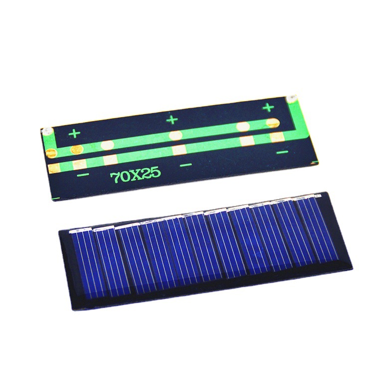 志旺新能源70*25多晶滴胶太阳能板5.5V手电筒用0.2W光伏板充电
