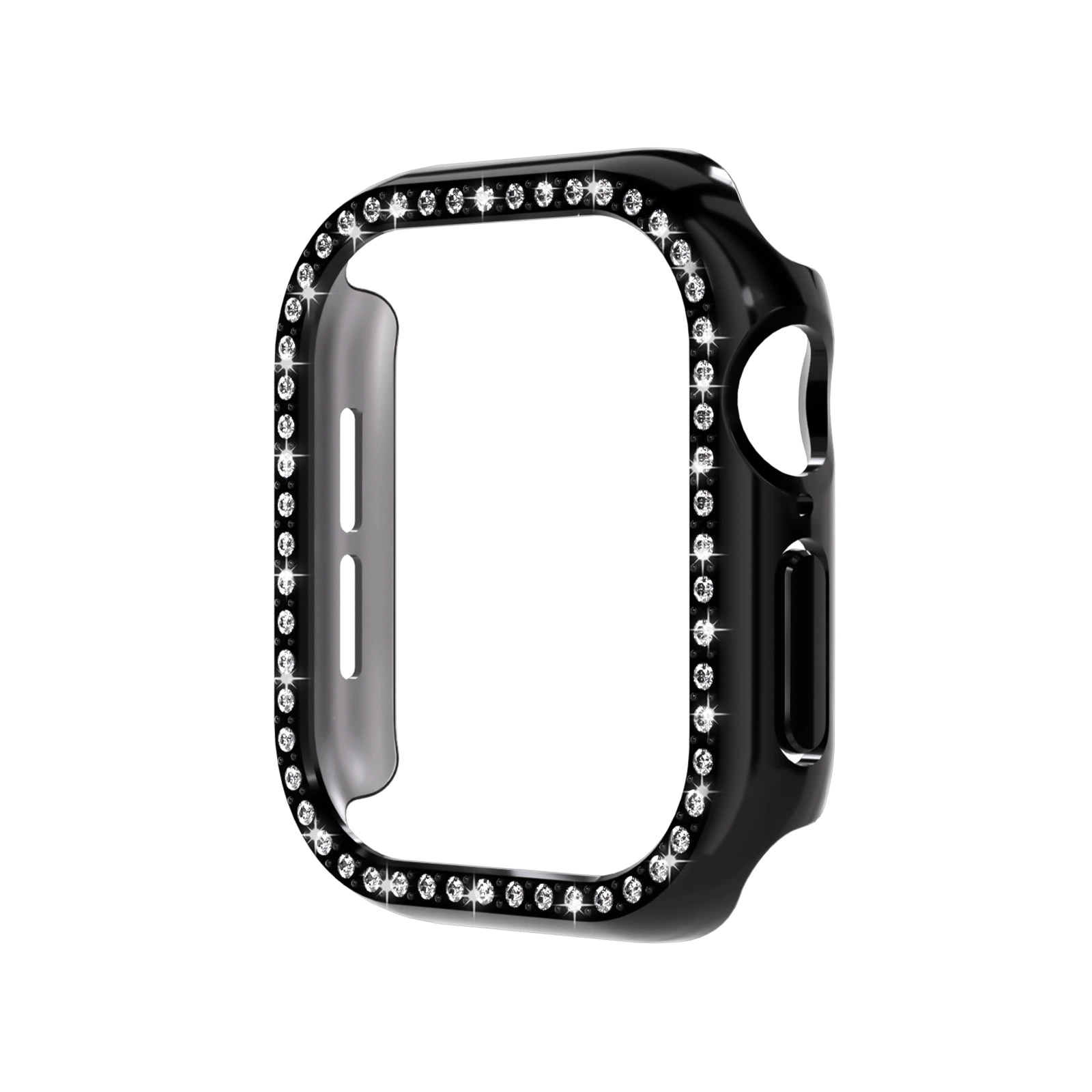 Подходящая для Apple Watch S10 защитная крышка с бриллиантами, защитная крышка PC пустотелая для Apple Watch