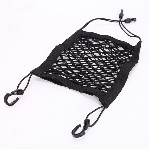 Storage net pocket between car seats, decorative mesh bag storage, isolation of front seats, universal in-car organization