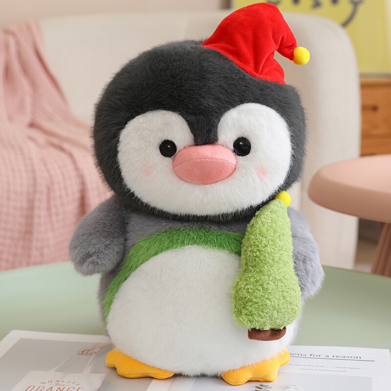 クリエイティブかわいい変身ハッピーハウスヘッドカバーペンギン人形ぬいぐるみ子供人形誕生日プレゼント女|undefined