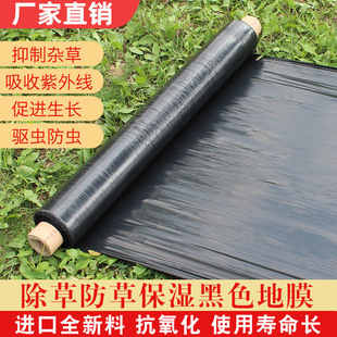 Durable Agricultural Thickened Black Mulch Film for Weed Control, Plastic Film for Fruit Trees, Orchards, Vegetables, and Greenhouses
