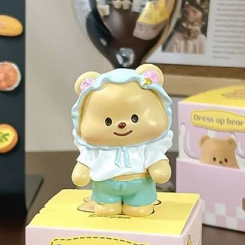 网红黄油小熊换装盲盒奶油小熊周边公仔可爱桌面摆件玩偶生日礼物|undefined