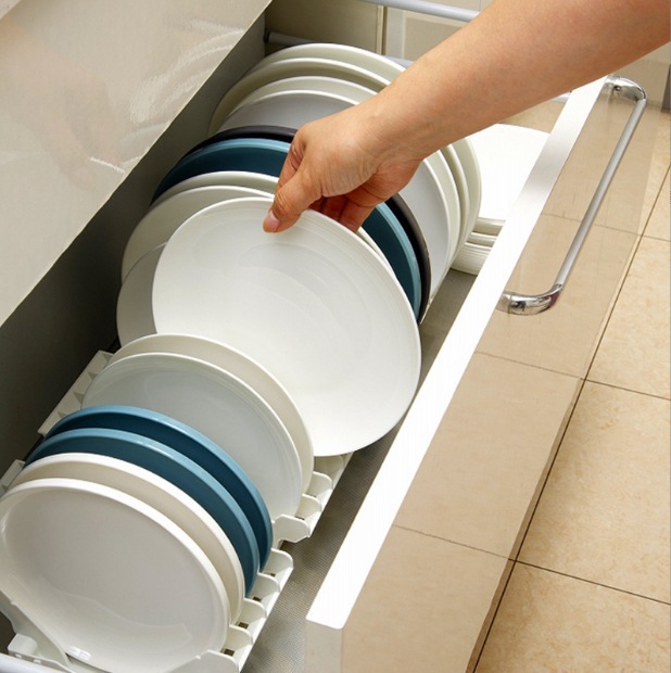 Platos de hueso de platos importados de Japón estante de almacenamiento de platos de plástico grueso estante de almacenamiento de platos cocina pequeña