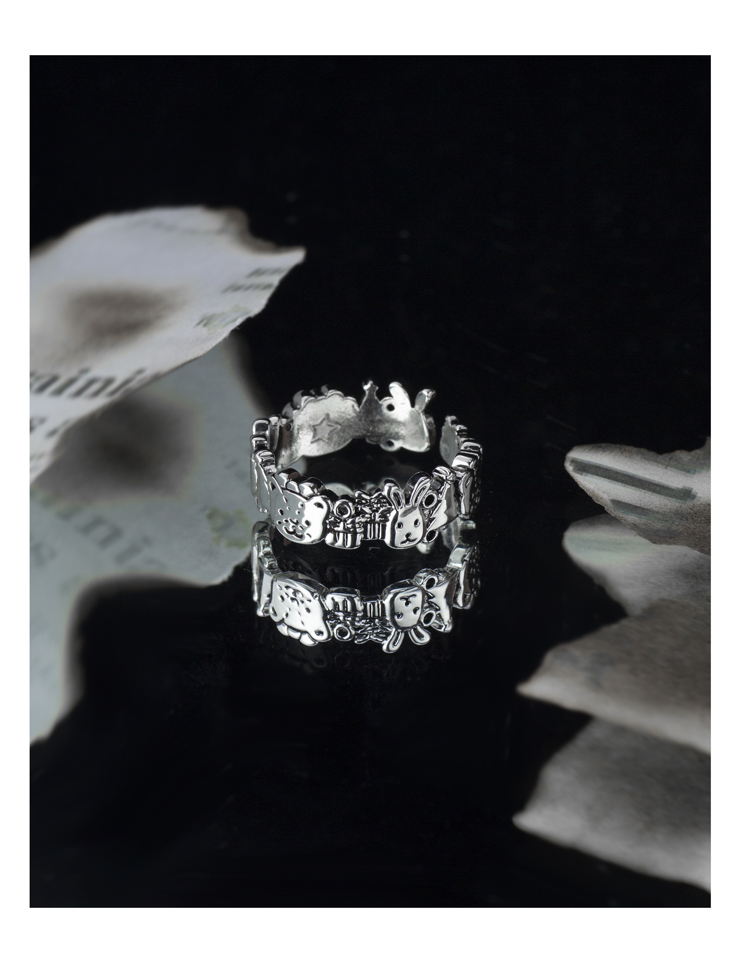 Cute Animal Copper Plating Open Ring