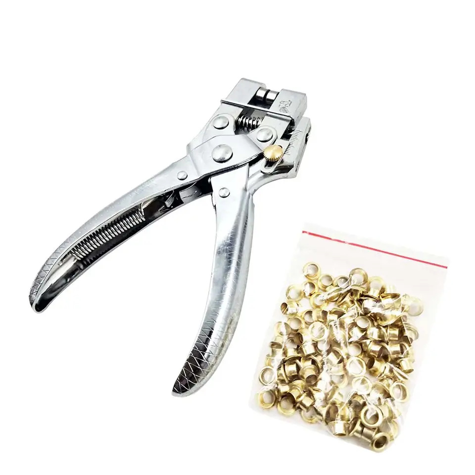 6寸两用洞眼打孔钳鸡眼钳 皮带皮革腰带打孔钳 打孔工具钳送铆钉