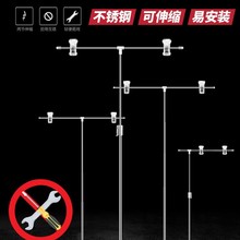 海报架POP展示架KT板广告t型展架立架固定夹不锈钢支架摆摊标识牌