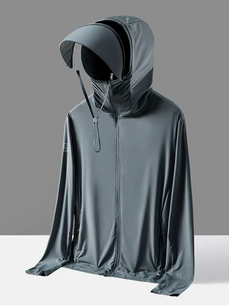Sun Protection Clothing Men's Brand Same-style Detachable Large Hat Brim Outdoor Fishing Ultraviolet Protection Thin Breathable Ice Silk Sun Protection Clothing for Women