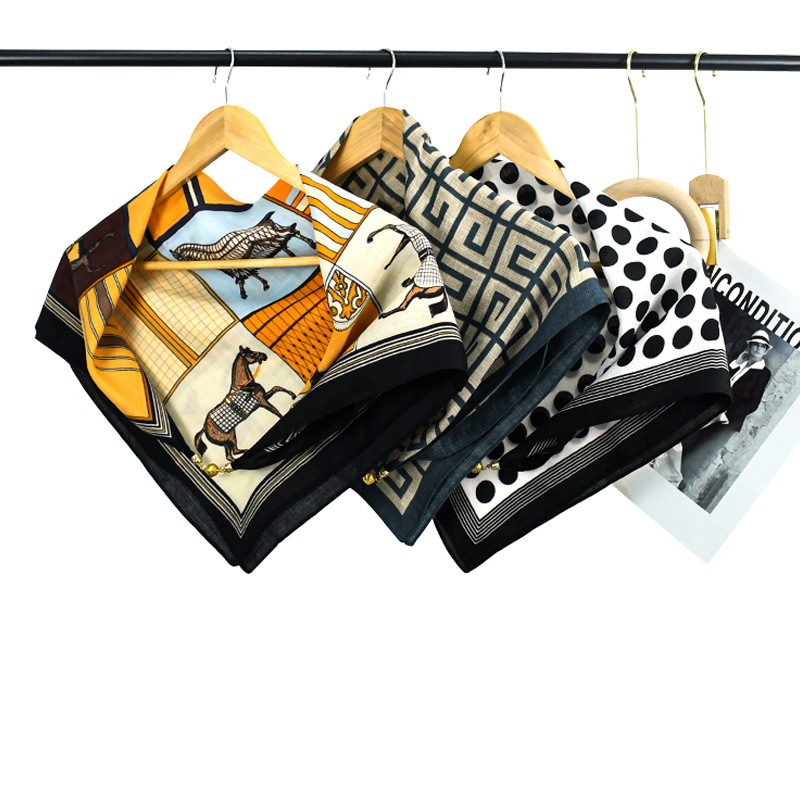 Transfronterizo nuevo perezoso absorción hebilla protector de cuello toallas cuadradas damas pequeñas toallas triangulares de globo de oro de alta calidad bufandas de collar