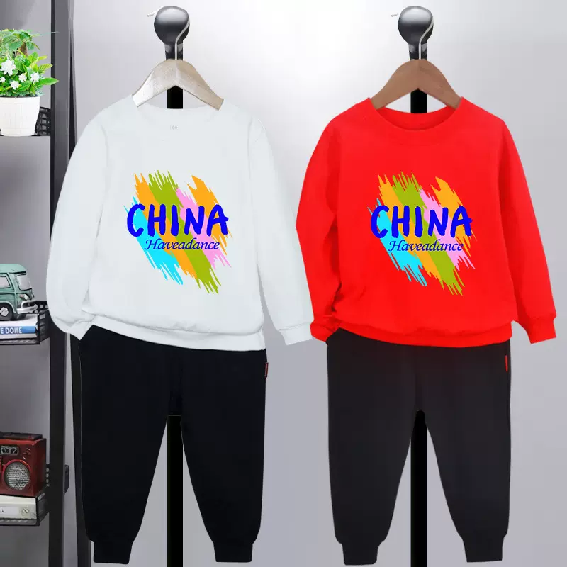 元旦儿童合唱演出服红色套装加绒秋冬款 幼儿园小学生汇演表演服