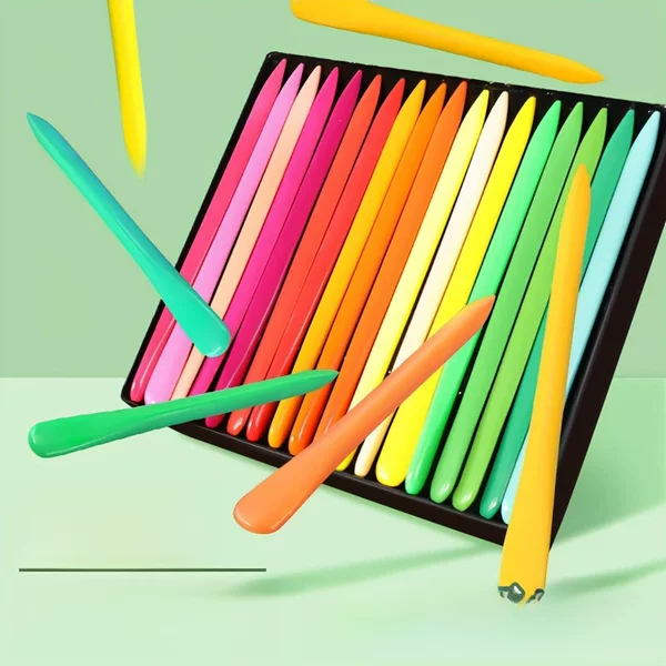 No Dirty Hand Crayon Kindergarten Washable Children's Oil Painting Stick Triangle Plastic Crayon Art Coloring Brush