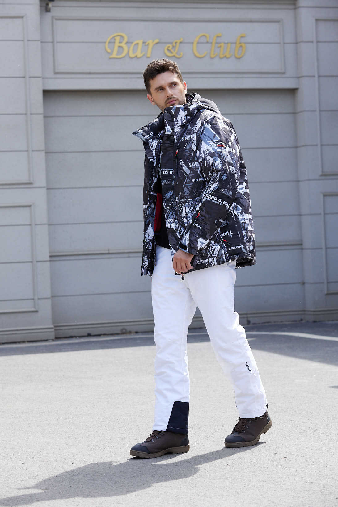 Men's Clothing suit single board double board thickened ski outdoor plus size larger men and women same style_viptrois.com