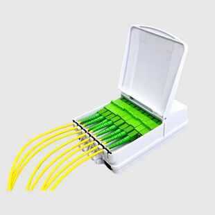 New 8 core FTTH indoor optical fiber terminal box MDU optical cable plastic box 1x 8 optical splitter box